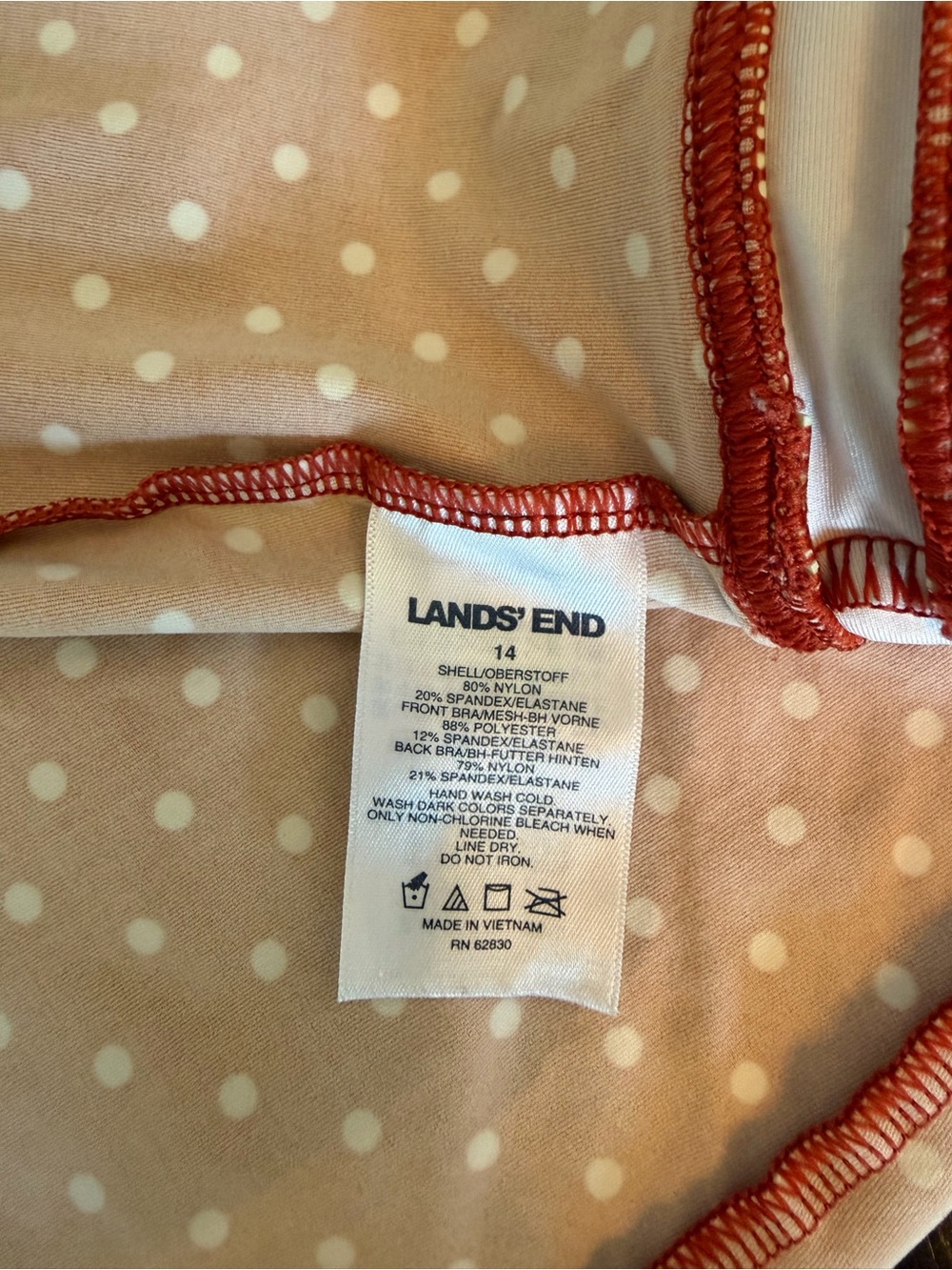 Lands' End SWIM Polka Dot Swim top+skirt - Picture 11 of 11